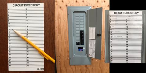 how to label electrical panel box circuit directory|electrical panel directory template.